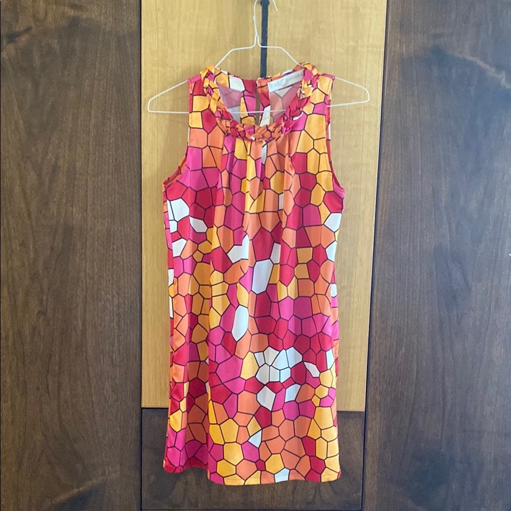 Colorful Geometric Sleeveless Dress